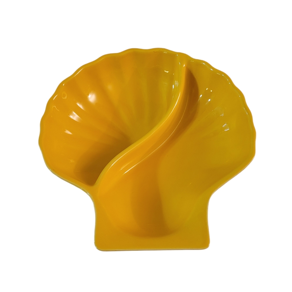 Appolia Divided Dish Made in France Yellow Ceramic